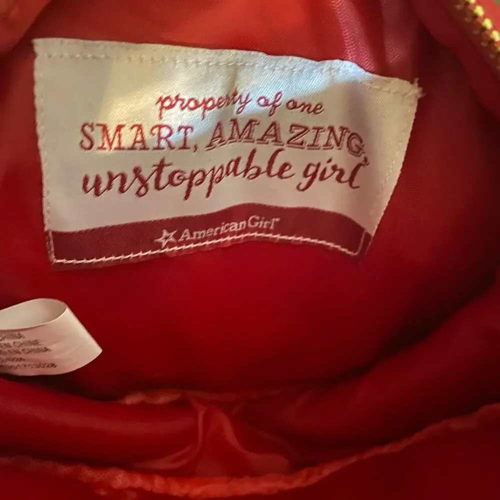 American Girl Red & Gold Sequined Star Round Girl’s Crossbody Bag Purse